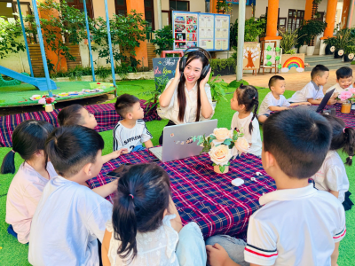 Ngày hội sắc màu và khám phá của các bé trường Mầm non Đồng Mai