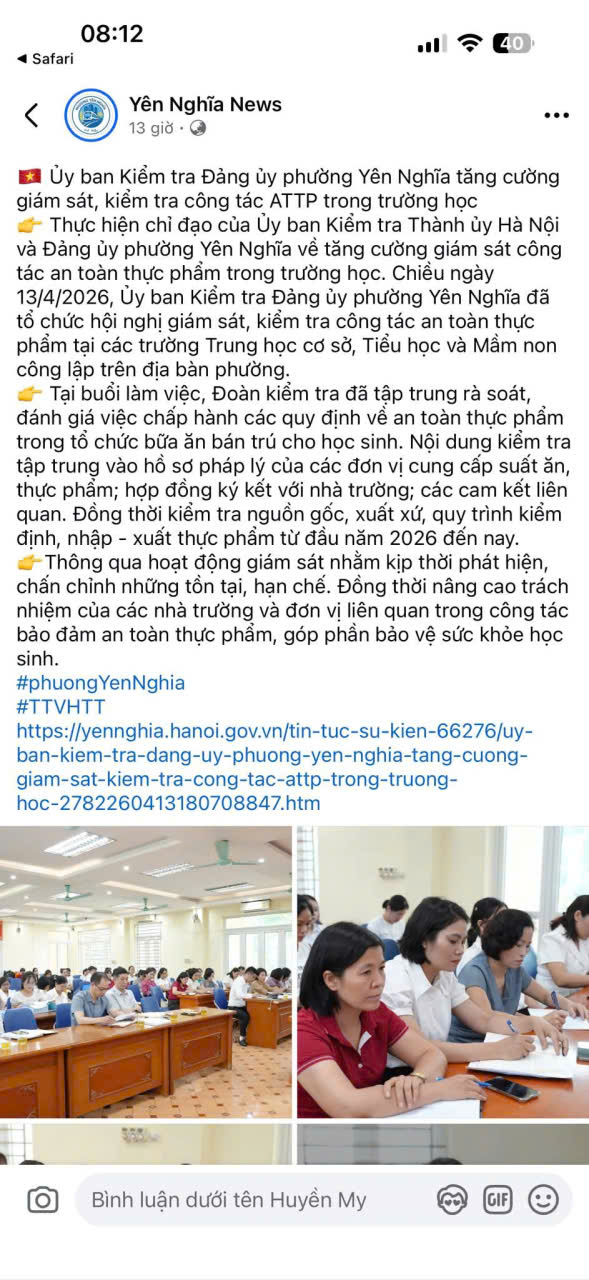 Công tác đảm bảo an toàn thực phẩm luôn là nhiệm vụ trọng tâm trong chăm sóc nuôi dưỡng trẻ tại Trường Mầm non Đồng Mai